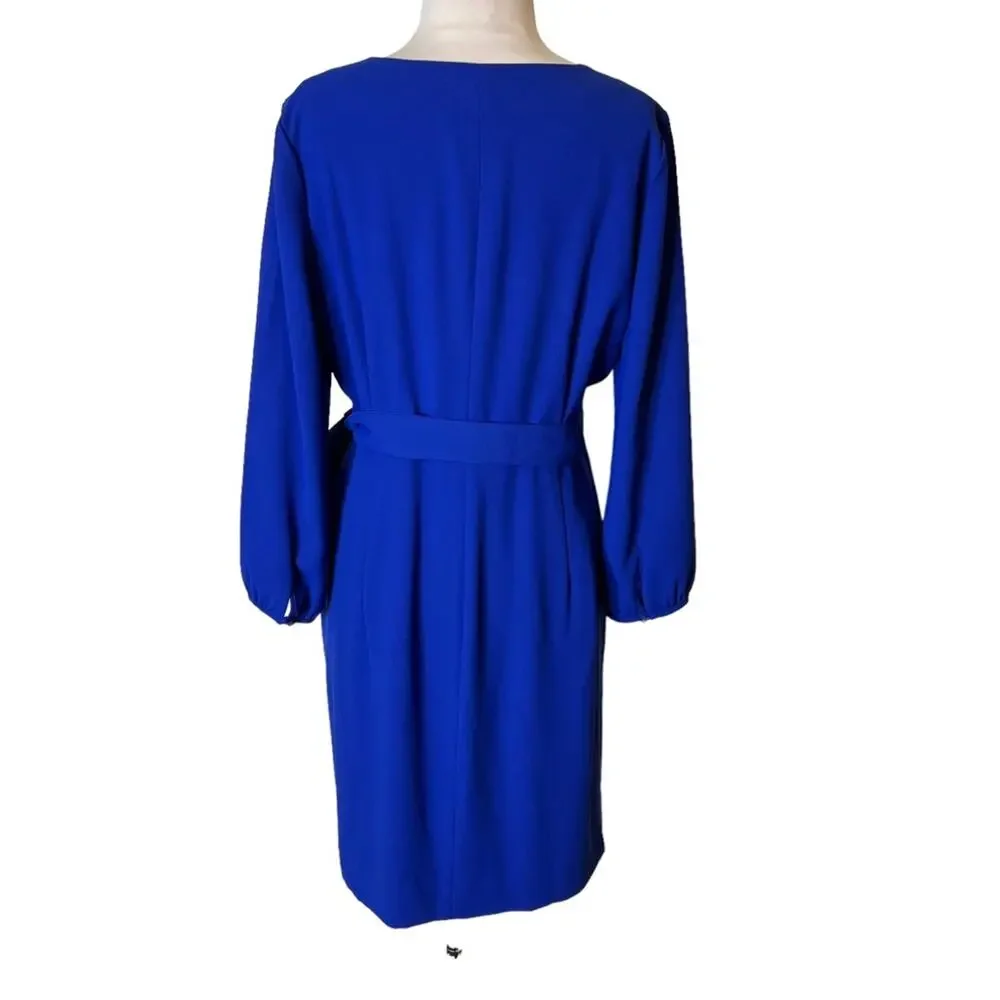 J. Crew Wrap dress in 365 crepe blue sz 8‎